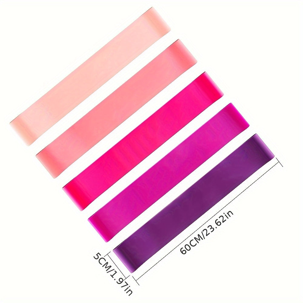 5-Delige Weerstandsbanden Set – Voor Kracht, Flexibiliteit & Spierversteviging